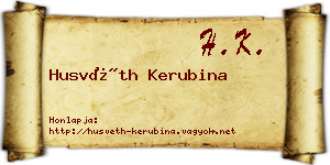 Husvéth Kerubina névjegykártya